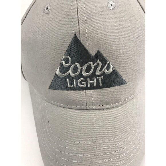 Coors Light Baseball Cap Hat Gray Silver Mountain Logo Adjustable USA Acme - Picture 2 of 6